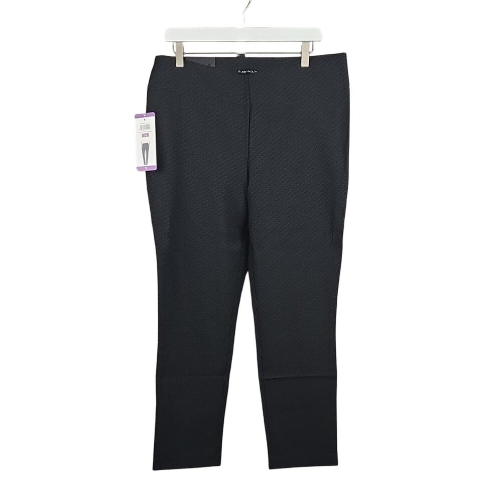 NWT Hilary Radley Stretch Pull On Dress Pants Black Combo Size 14